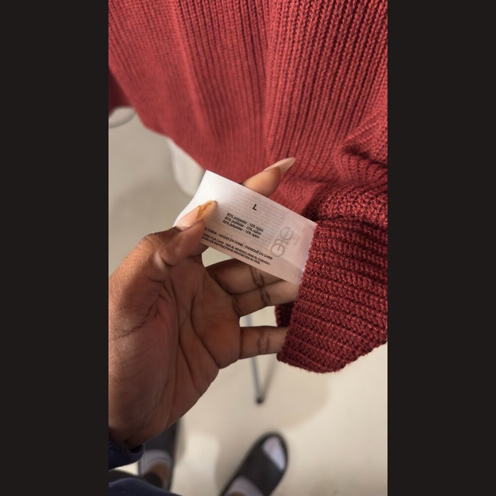 Spence knits women's red turtle neck sweater size XL